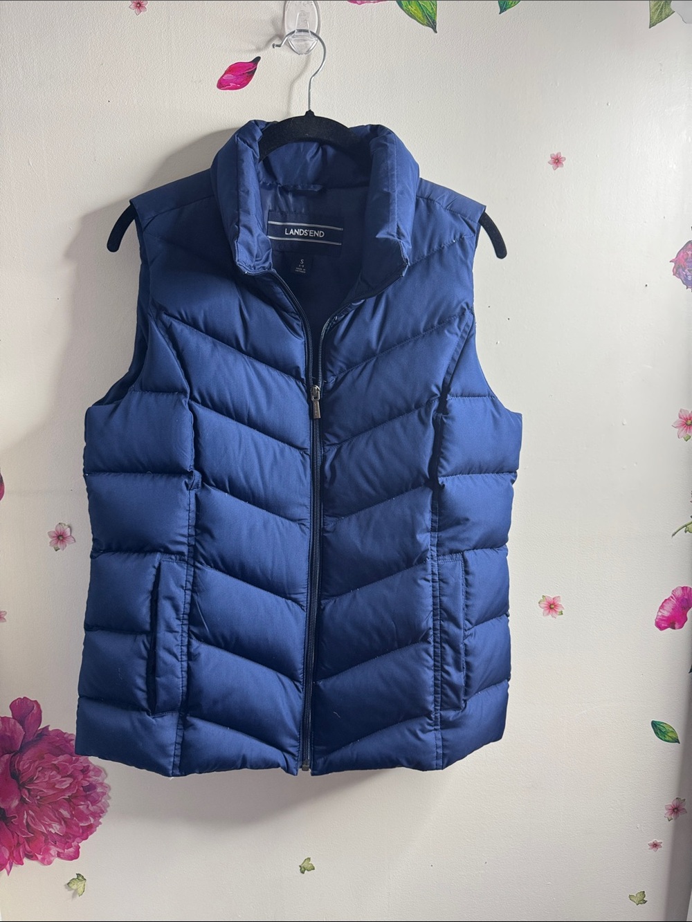 Lands' End Women's Deep Blue Quilted Puffer Vest